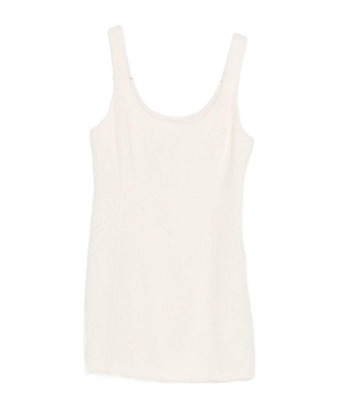 Patrizia Pepe Soft Mini Dress In Wool Blend In White