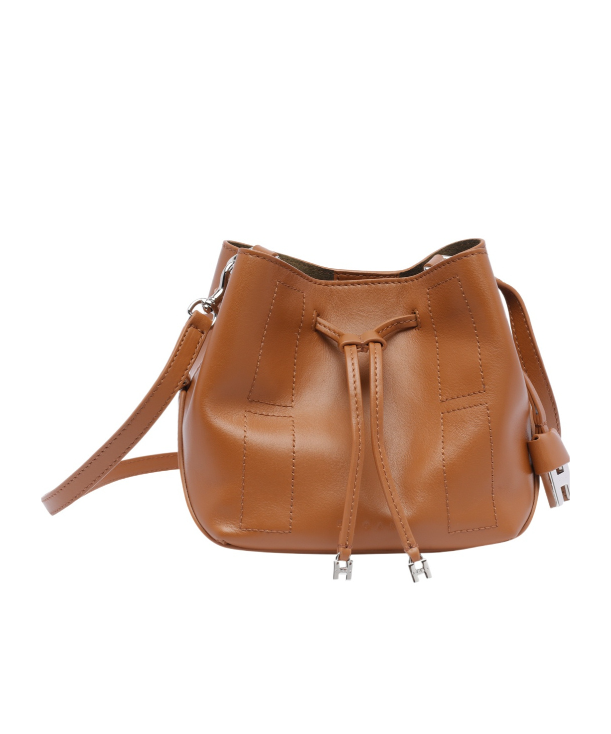 Hogan Mini Kenya Bucket Bag With Adjustable Strap In Brown