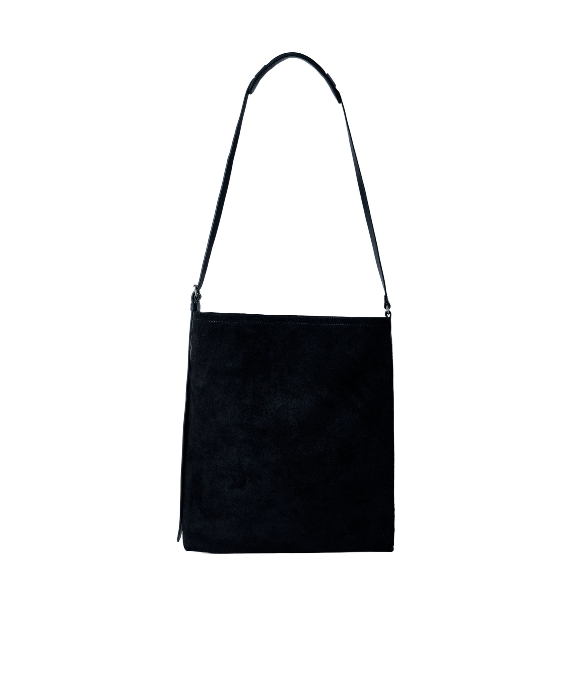 Dries Van Noten Men Suede Shoulder Bag In Black