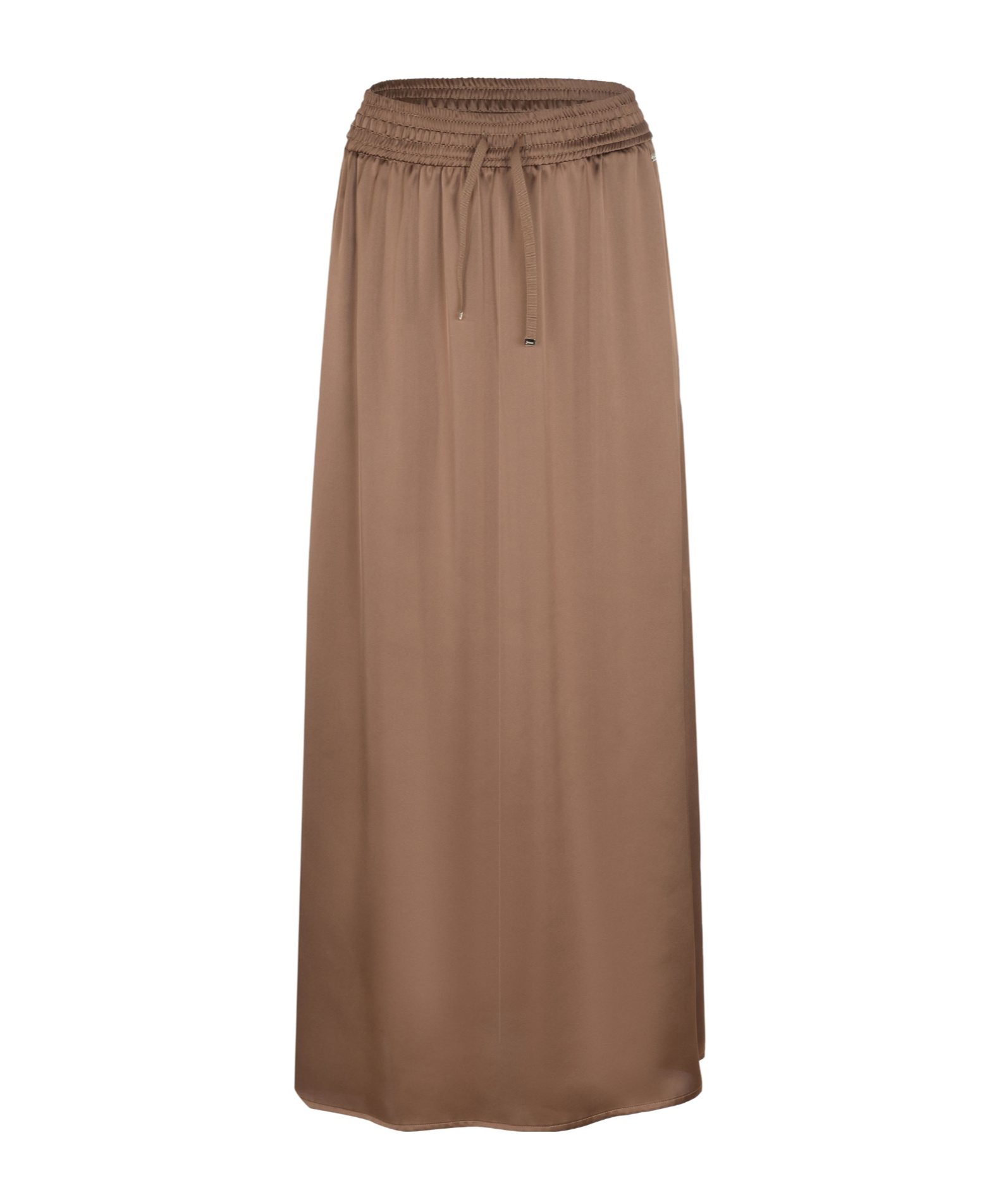 Herno Elasticated-waist Midi Skirt In Brown