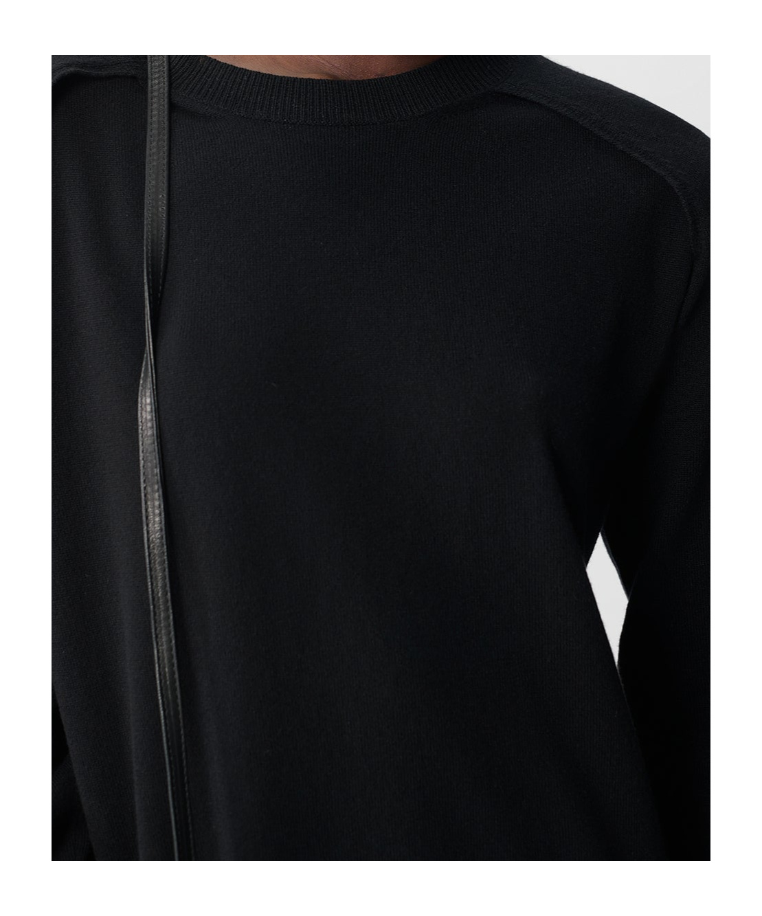 Ann Demeulemeester Round Neck Sweater In Black