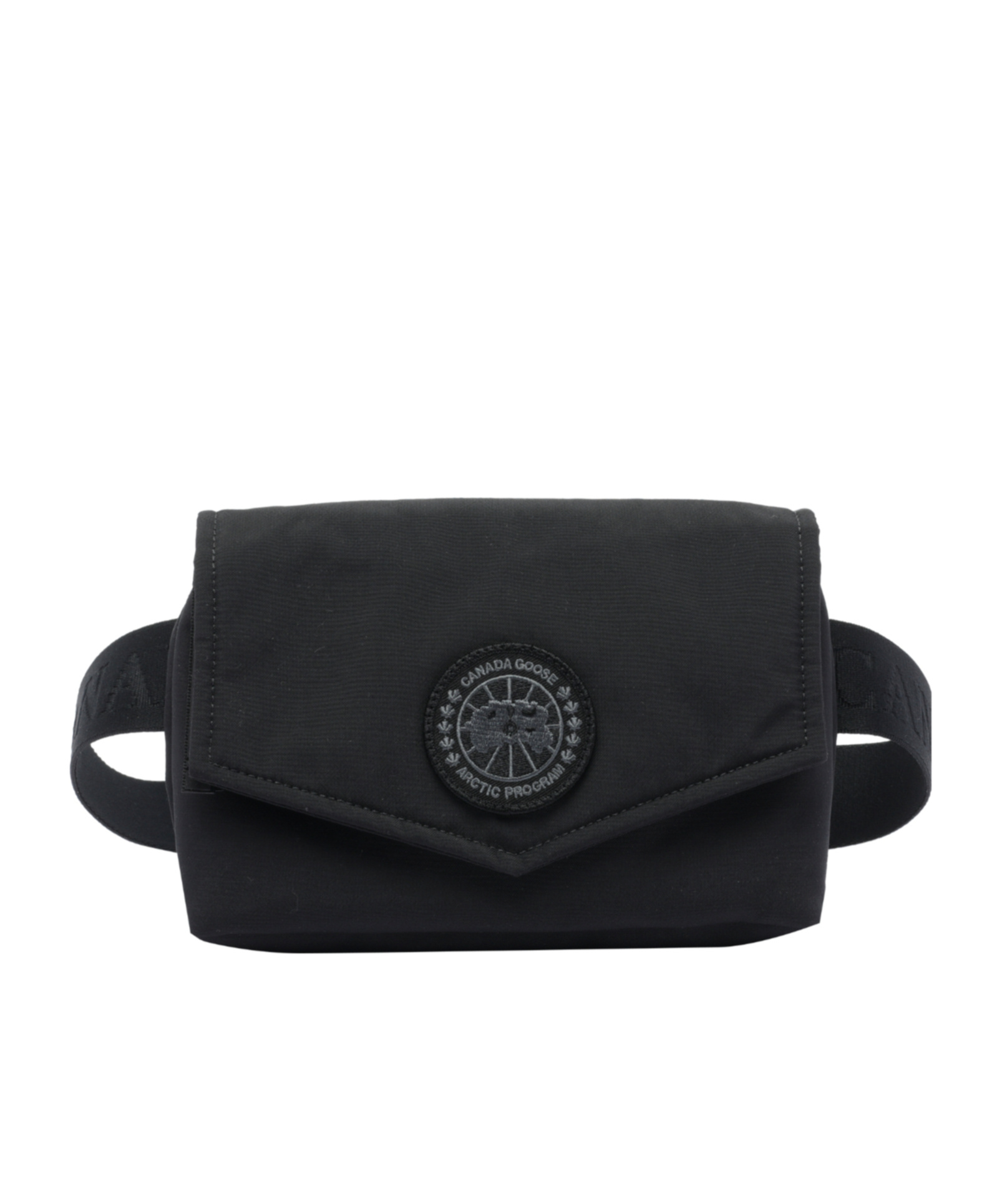 Canada Goose Compact Nylon Waist Bag With Adjustable Strap In Black