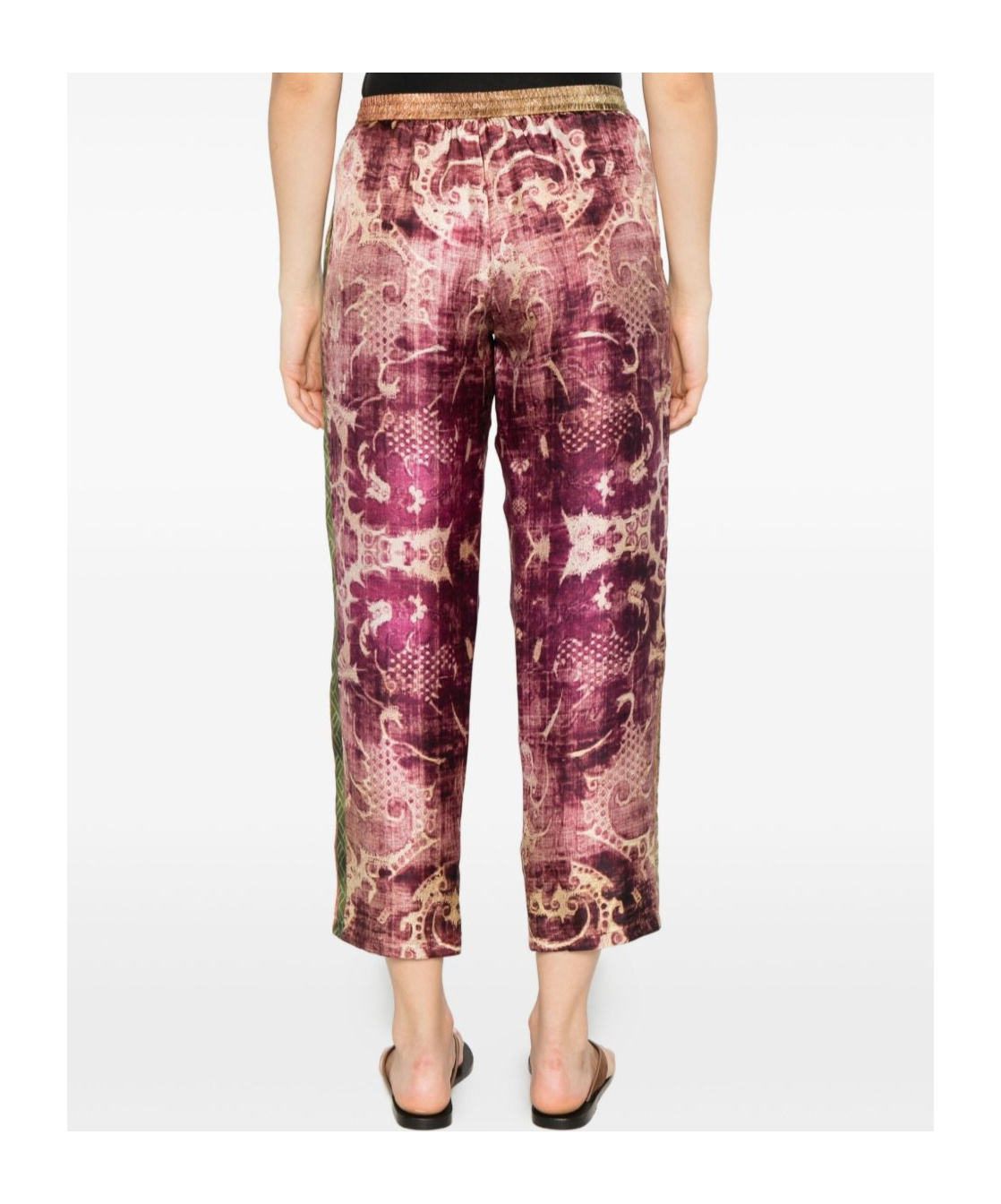 Pierre-louis Mascia Pierre Louis Mascia Printed Silk Trousers In Red