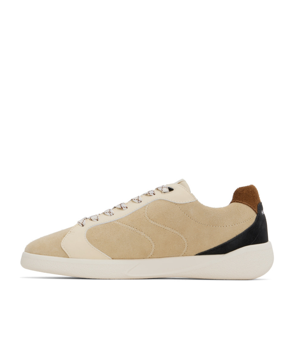 Hugo Boss Lace Up Sneakers In Nude