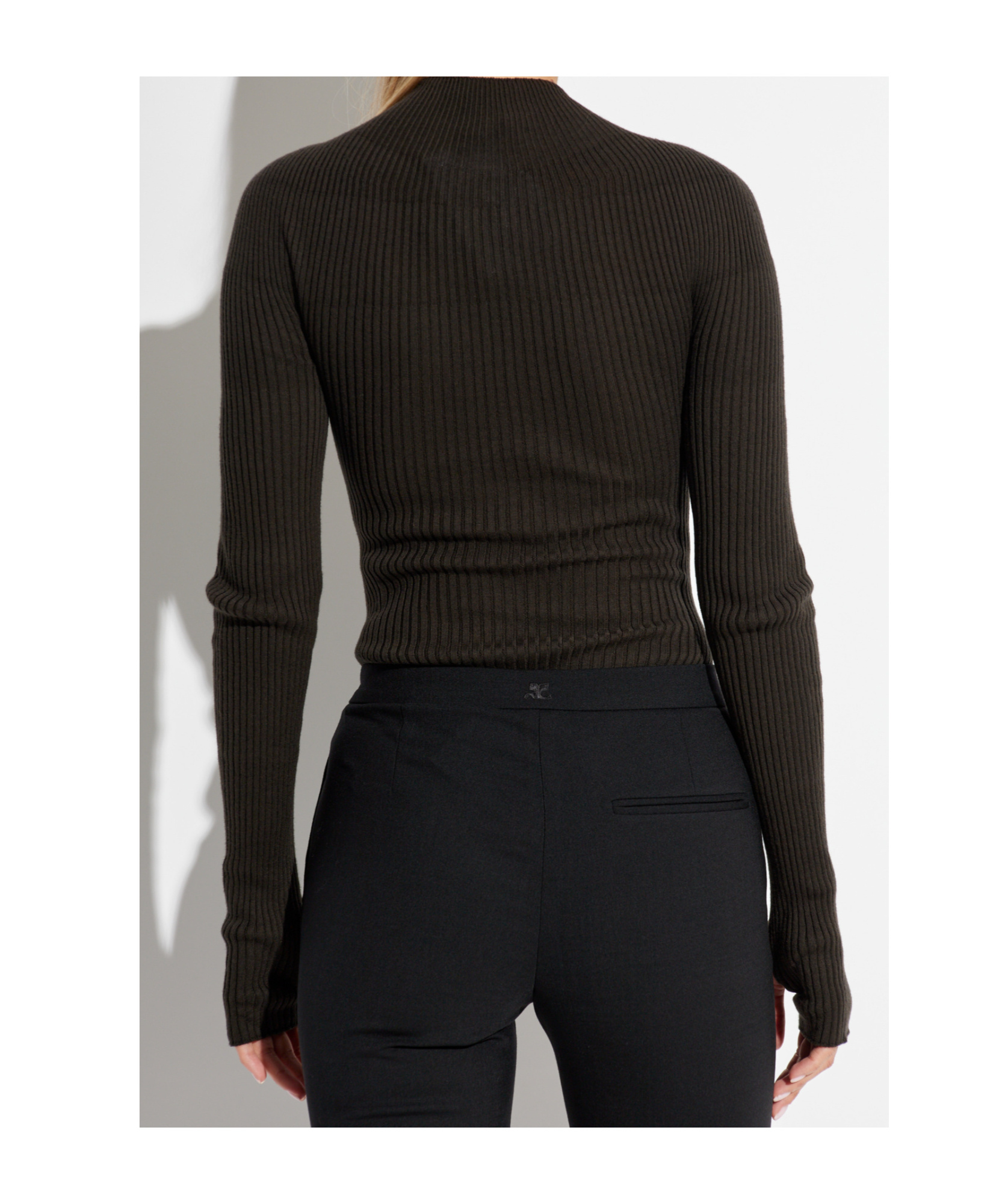 Courrèges Long-sleeved Jumpsuit In Black
