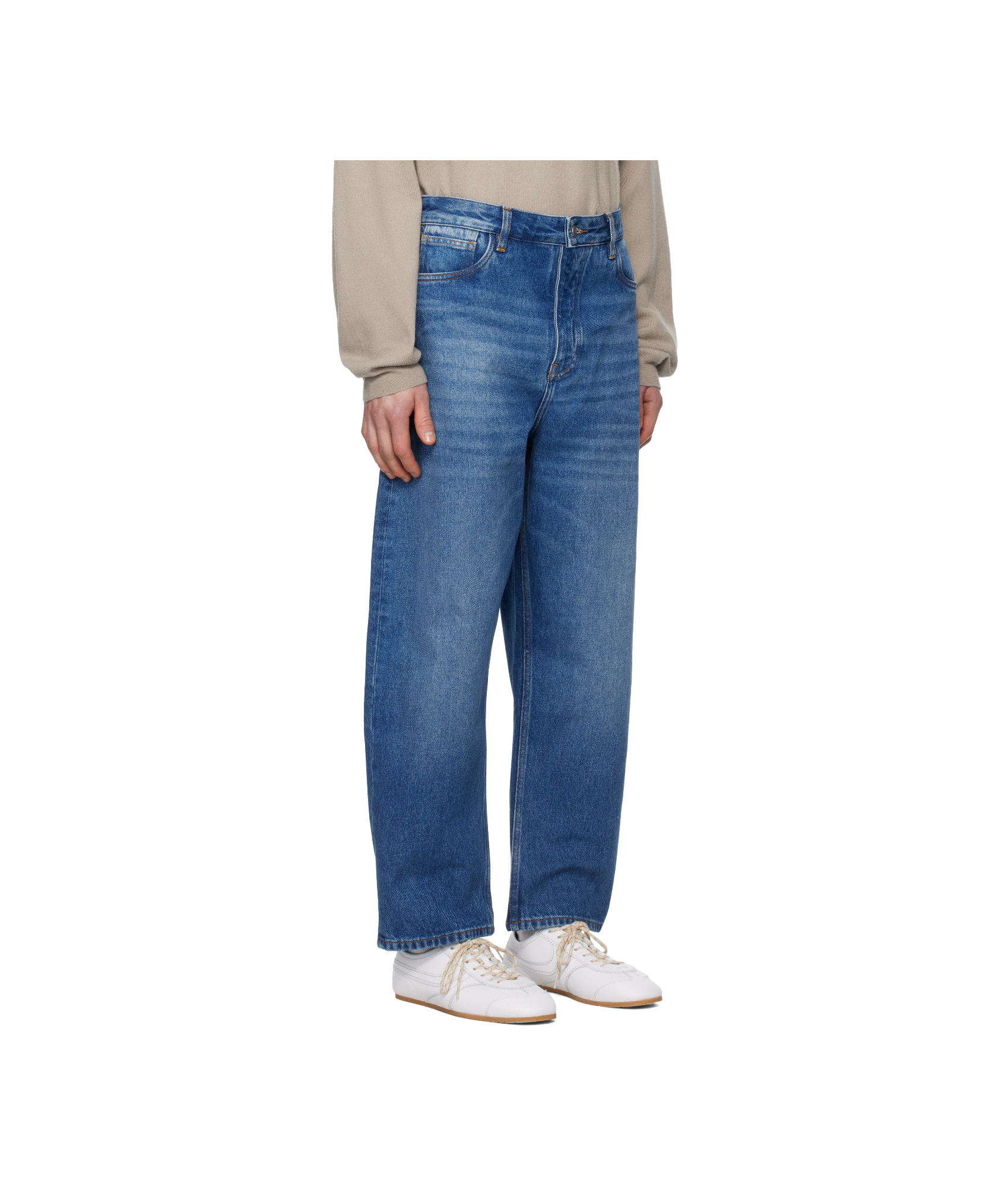 Studio Nicholson Blue Land Jeans In Blue