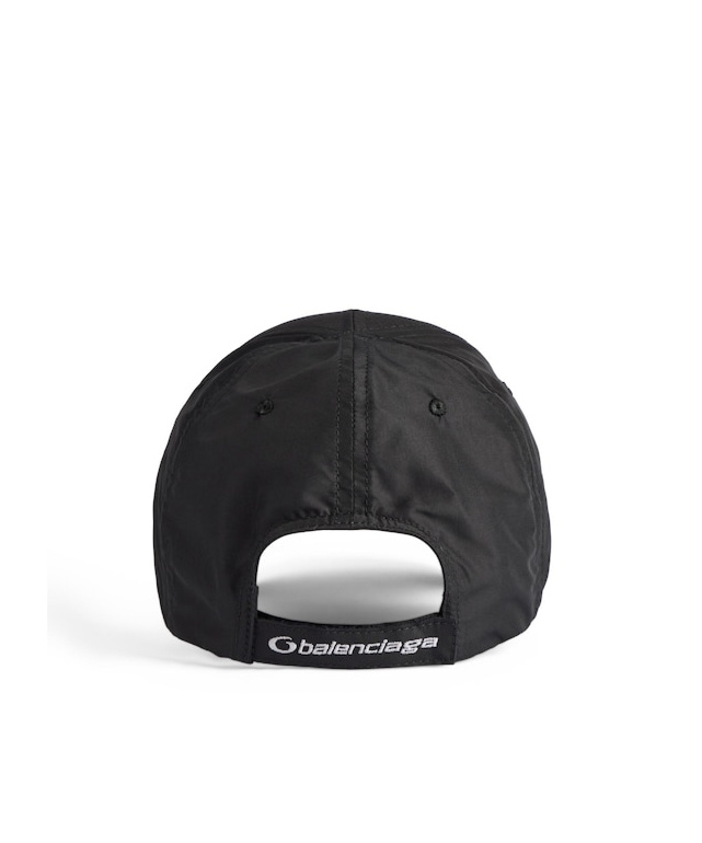 Balenciaga Perforated Trucker Cap In Black In Black