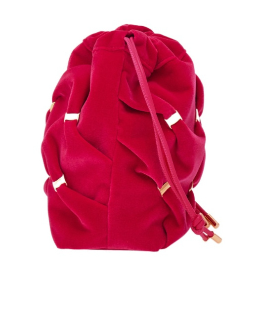 Ferragamo Mini Bow Bucket Bag In Red