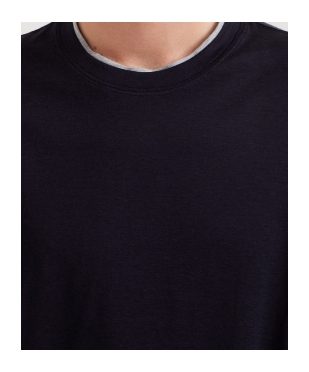 Brunello Cucinelli Contrasting-trim Jersey T-shirt In Black