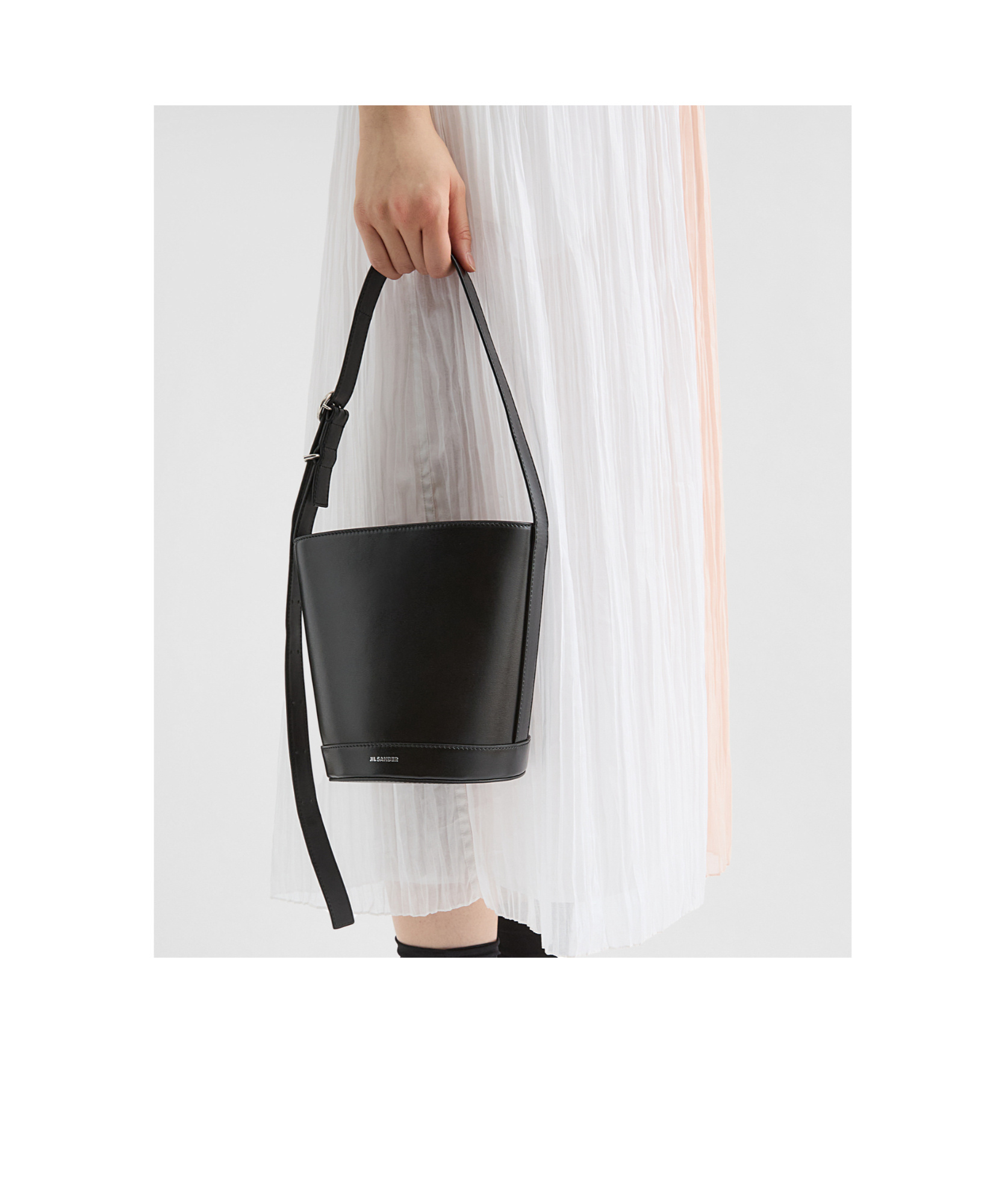 Jil Sander Bucket Shape Shoulder Bag With Adjustable Strap
