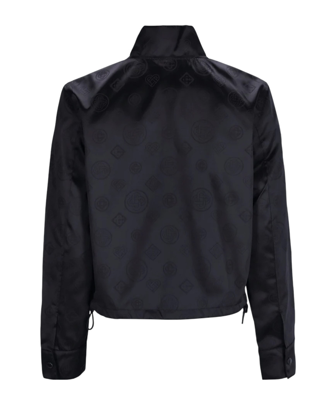 Casablanca Monogram Pattern High Collar Jacket In Black