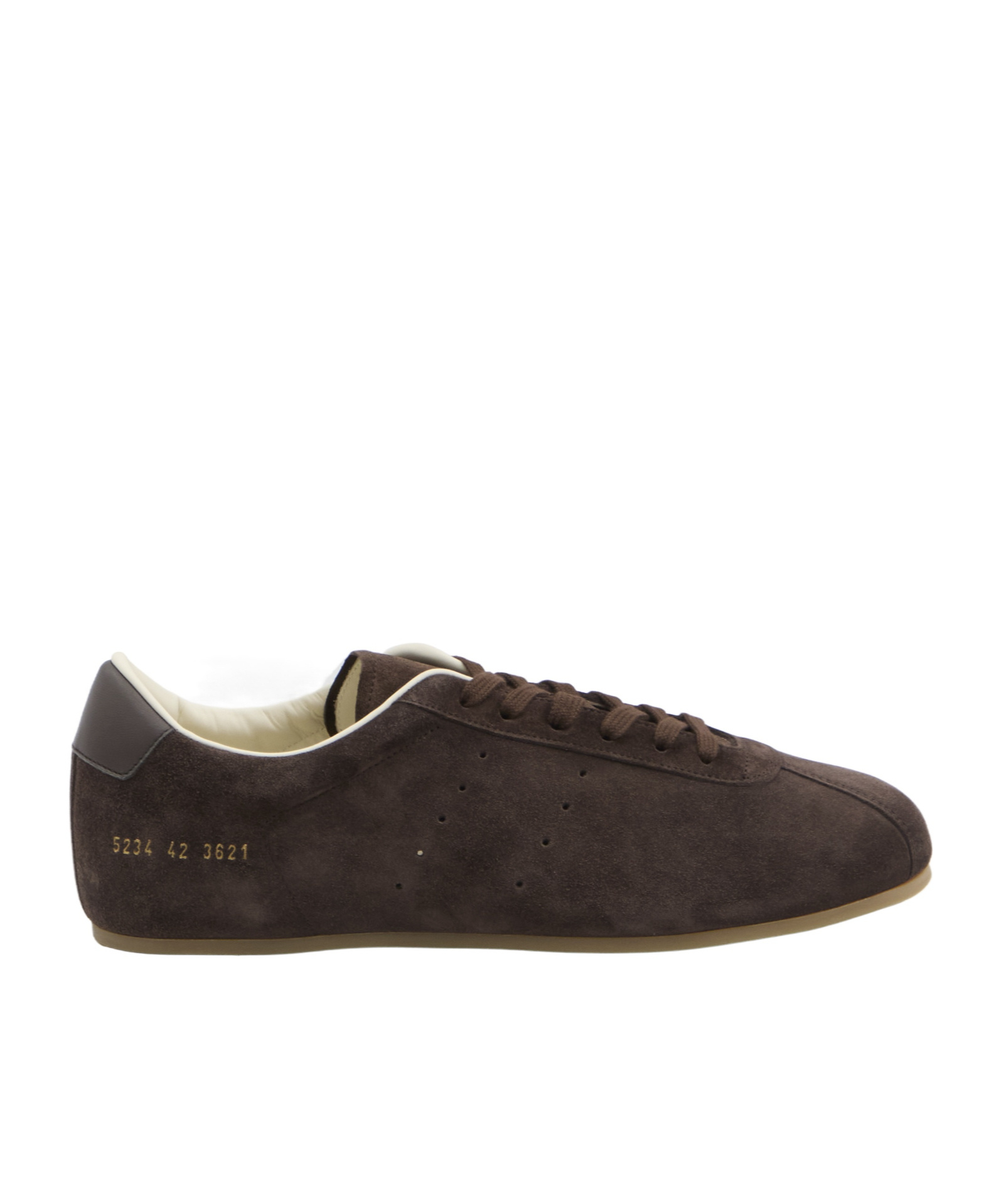 Common Projects Driving Lo Profile Leather-trimmed Suede Sneakers In Brown