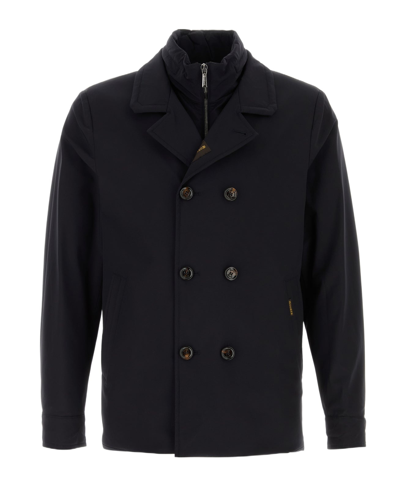 Moorer Classic Double-breasted Jacket In Blue