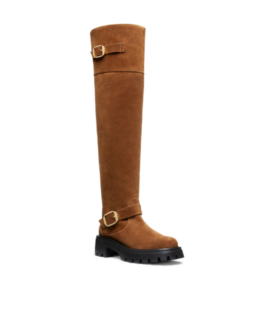 Stuart Weitzman 50mm Emerson Moto Boots In Brown