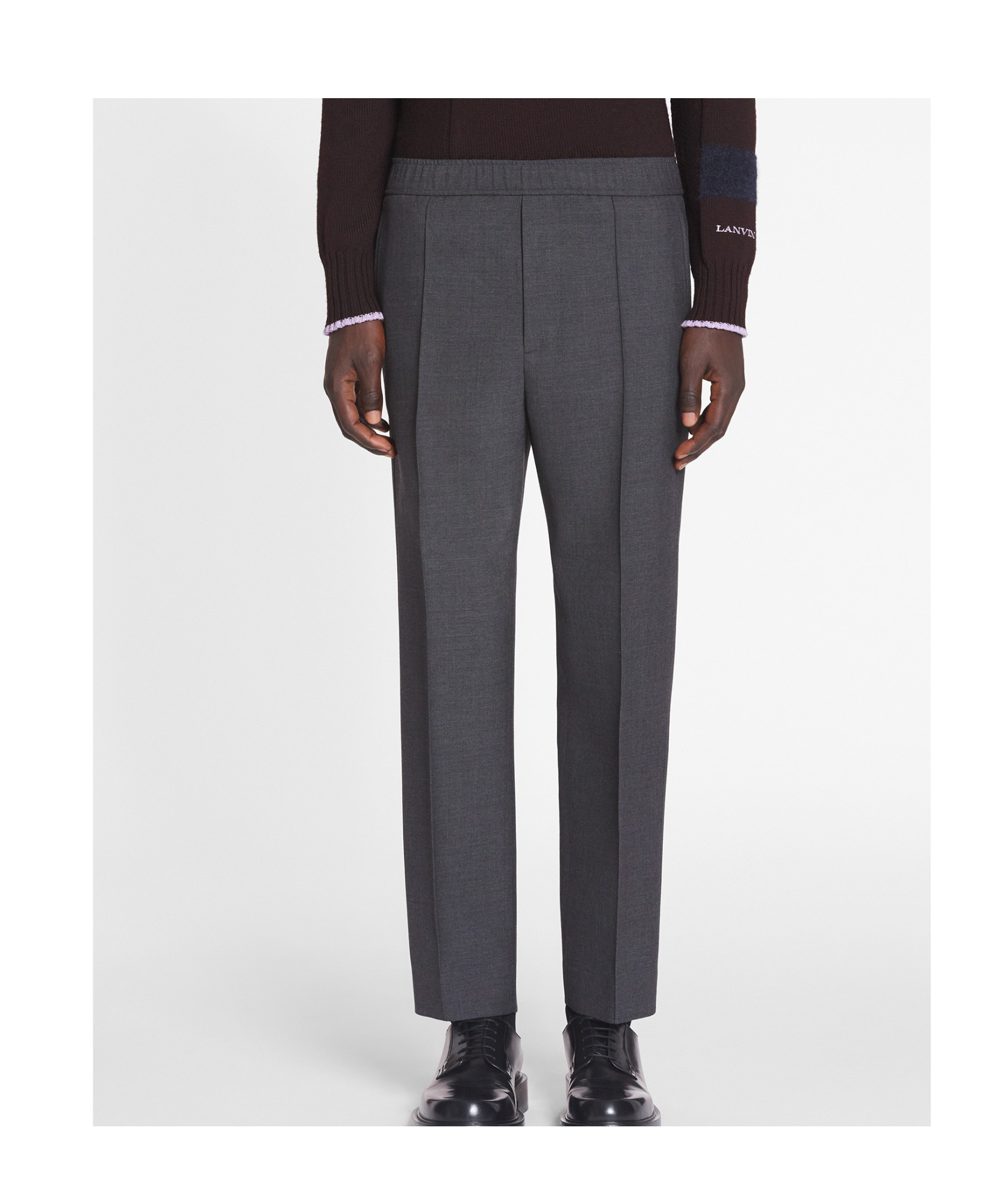 Lanvin Pantalon À Taille Élastiquée Pour Homme In Black