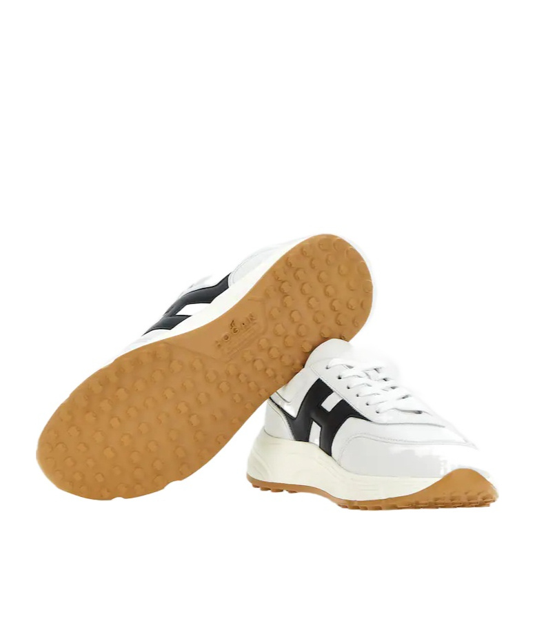 Hogan White H Logo Lace-up Sneakers