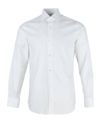 Zegna Long-sleeved Lapel Shirt In White