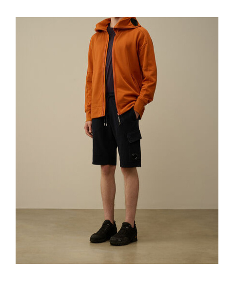 C.p. Company Black Cotton Shorts In Black
