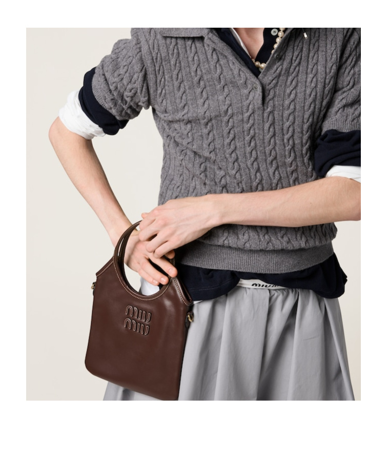 Miu Miu Ivy Leather Handbag