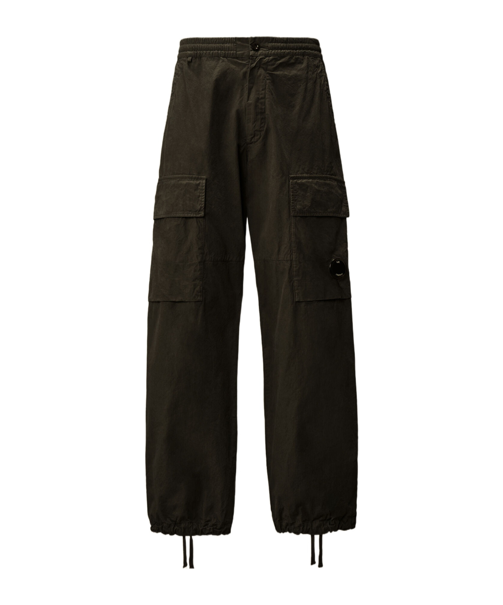 C.p. Company Cargo Pocket Trousers In Black