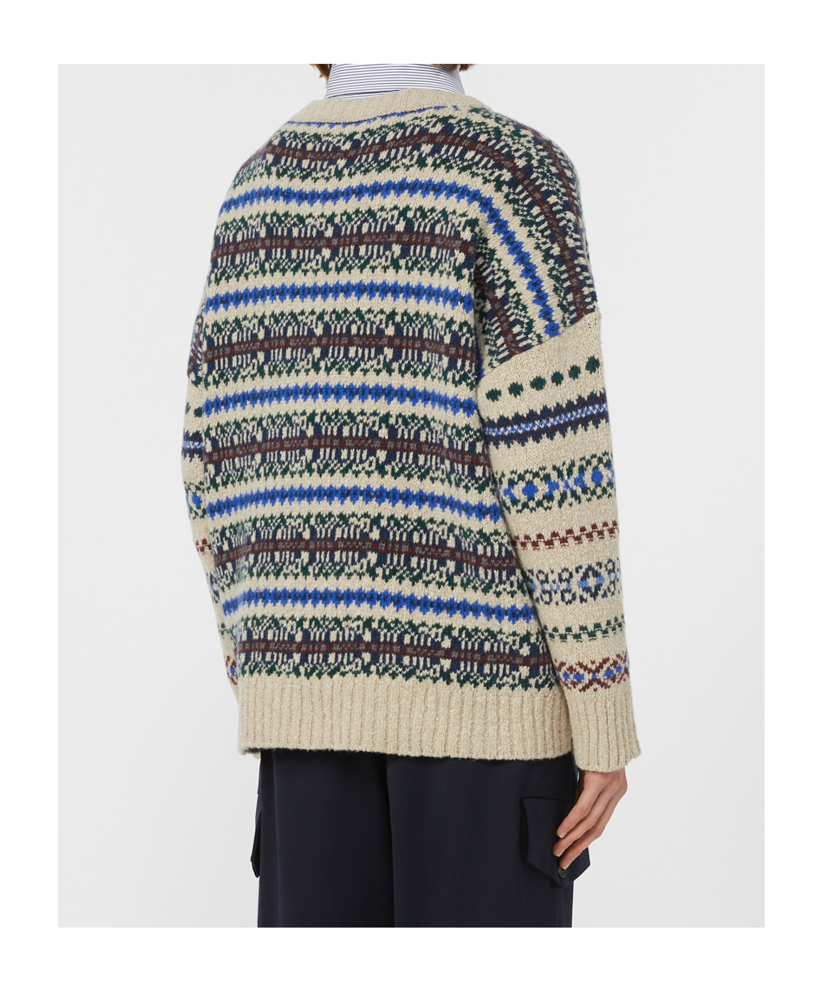 Weekend Max Mara Pull Court En Tweed De Laine In Multi