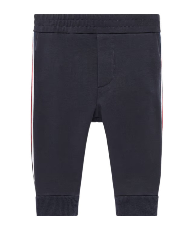 Moncler Three-color Sweatpants In Blue
