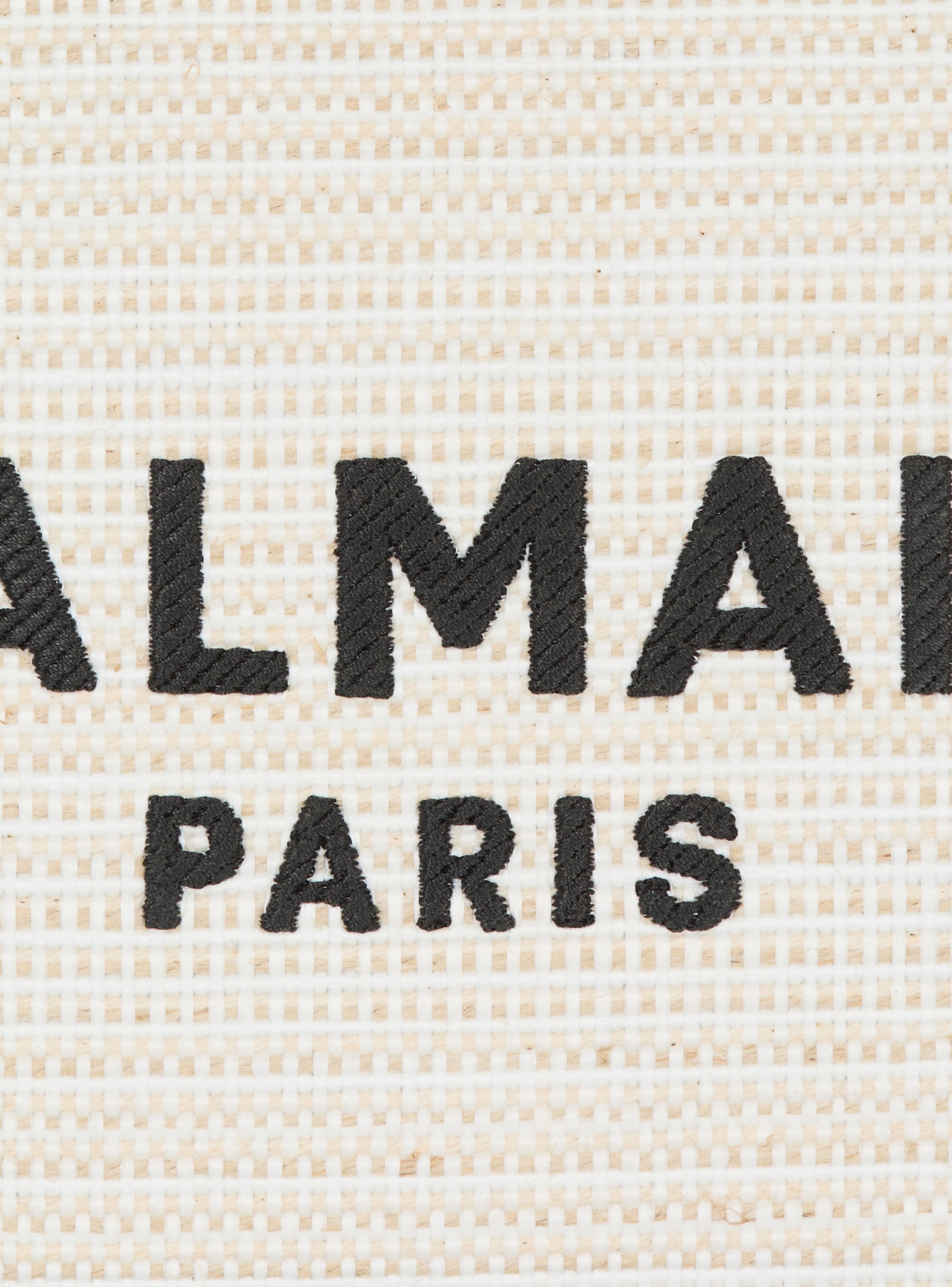 Balmain B-army Medium Shopper Tote Bag In Raffia And Leather In White