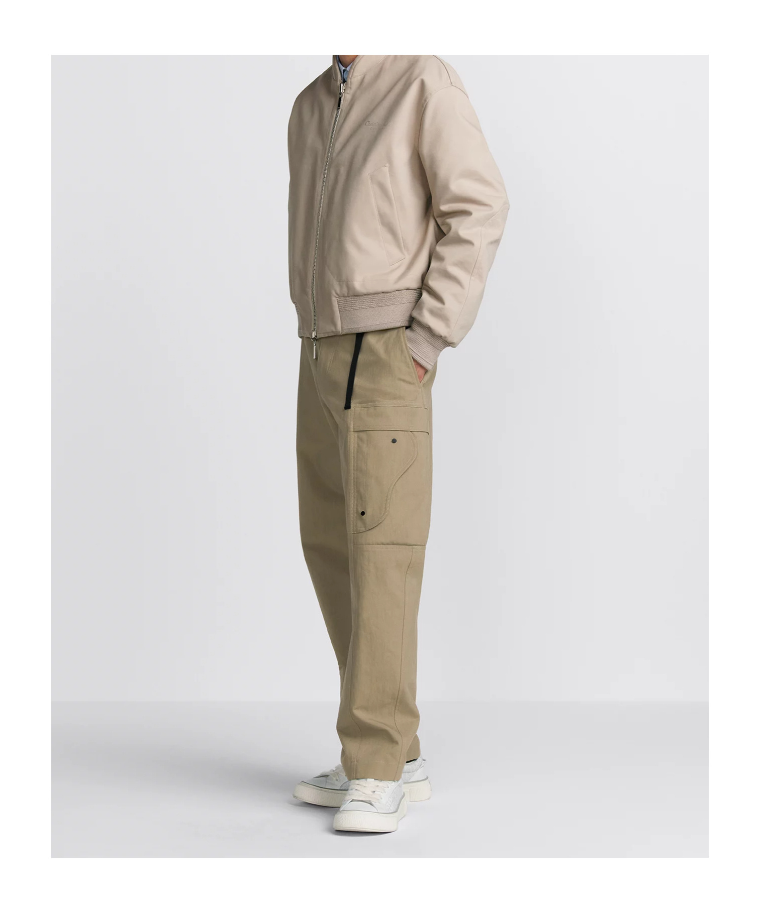 Dior Waistband Loop Casual Pants In Nude