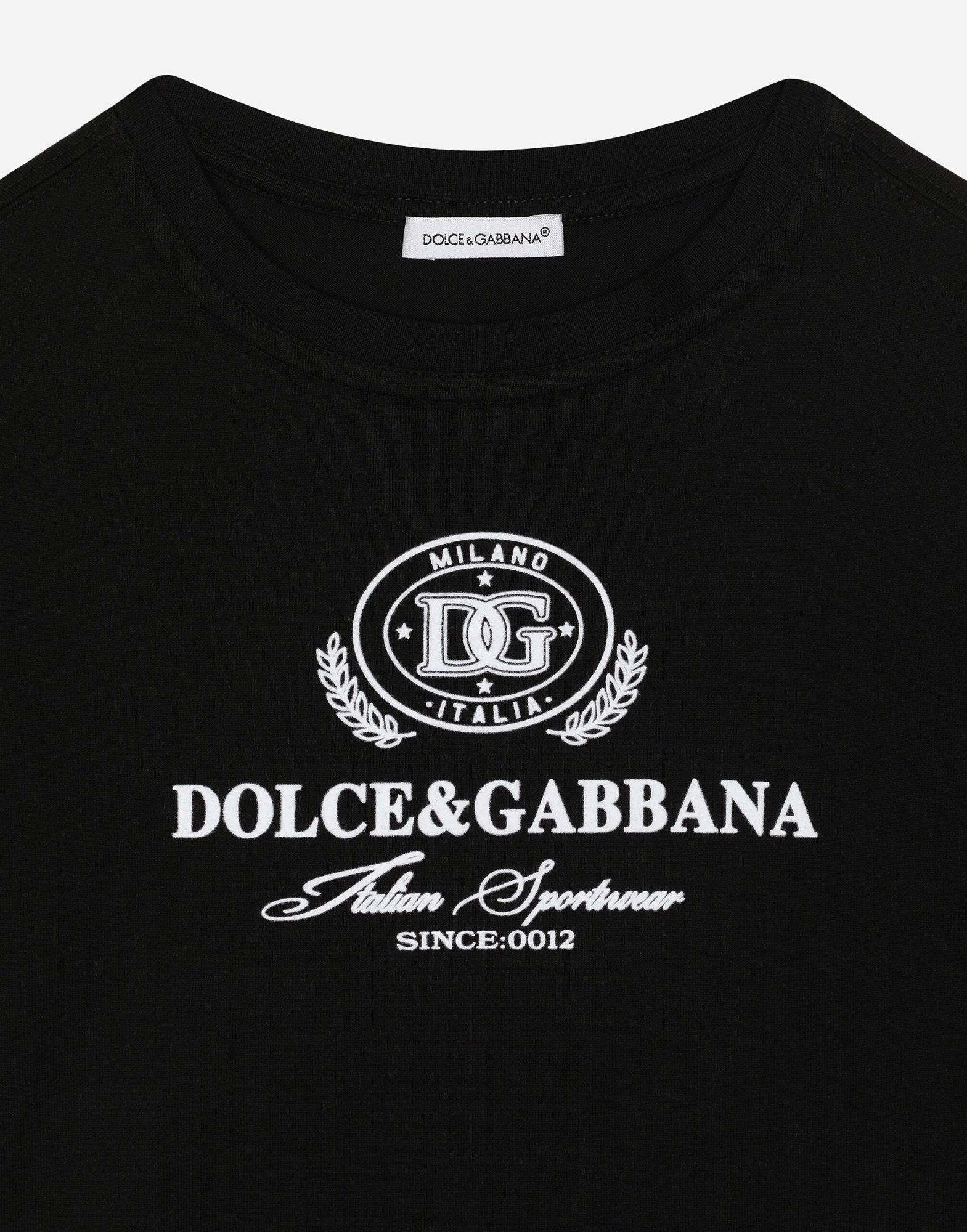 Dolce & Gabbana Dg-print T-shirt In Black