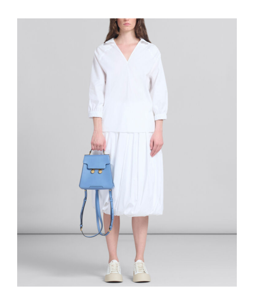 Shop Marni Blue Leather Trunkaroo Backpack