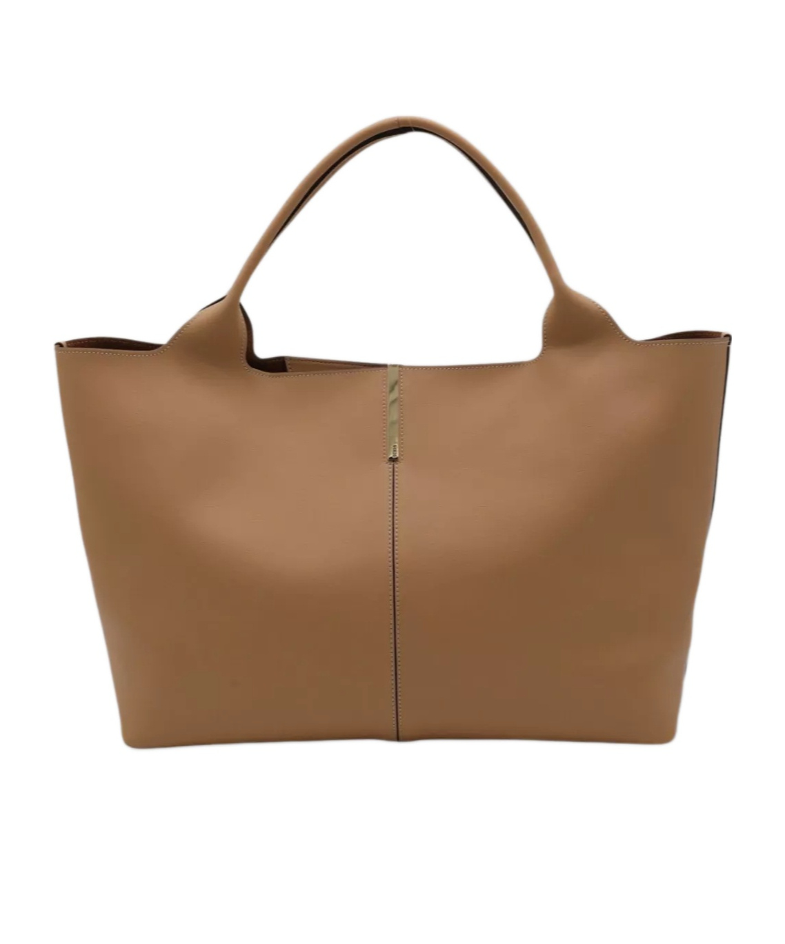 Tod's Stitched Top Handles Gold-tone Hardware In Brown