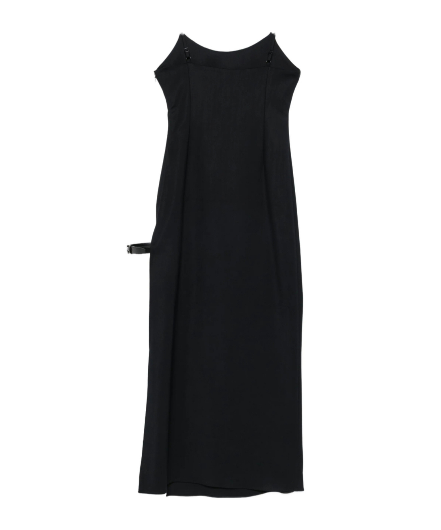 Coperni Side-split Strap Midi Dress In Black