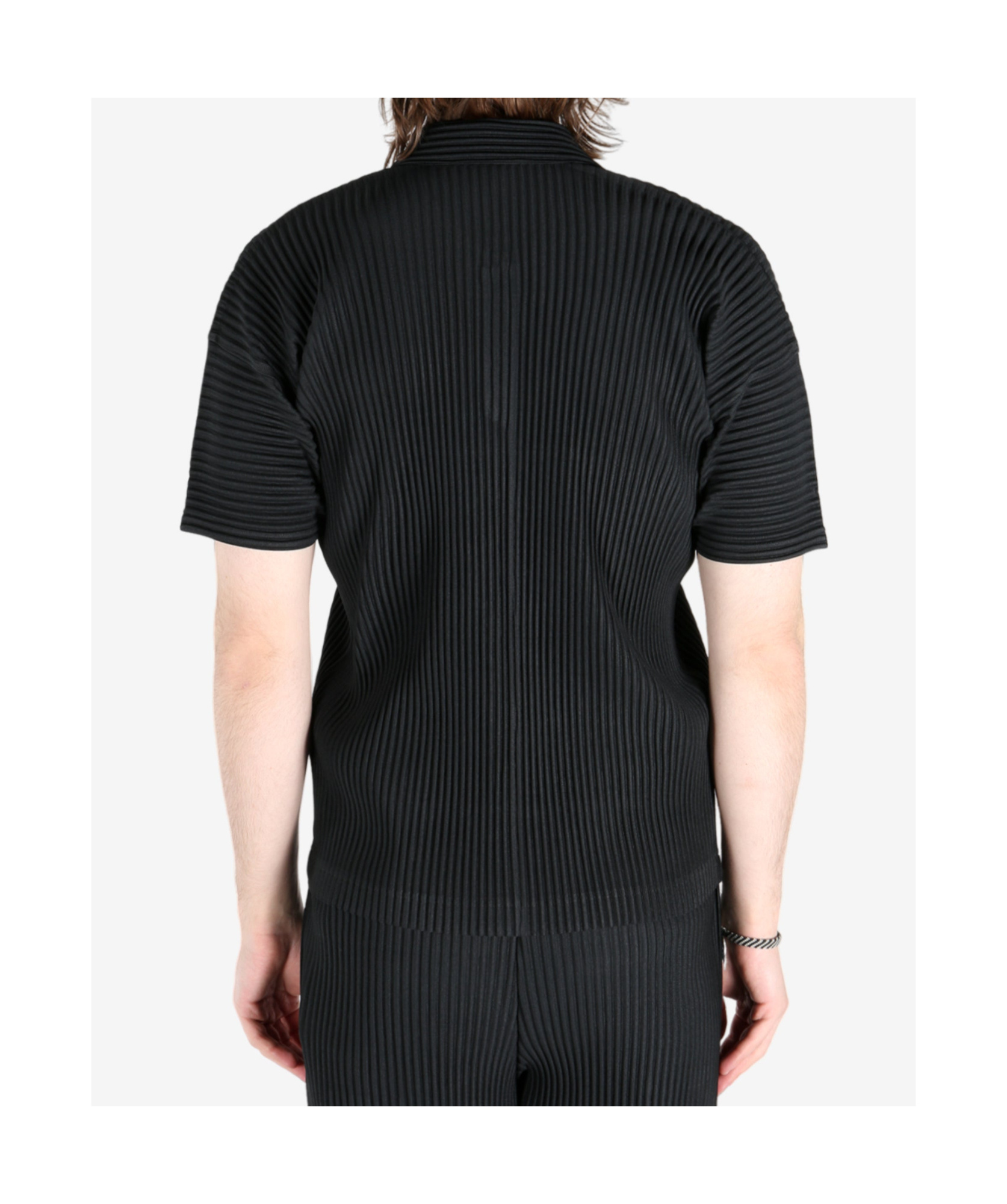 Issey Miyake Black Basics Polo Shirt