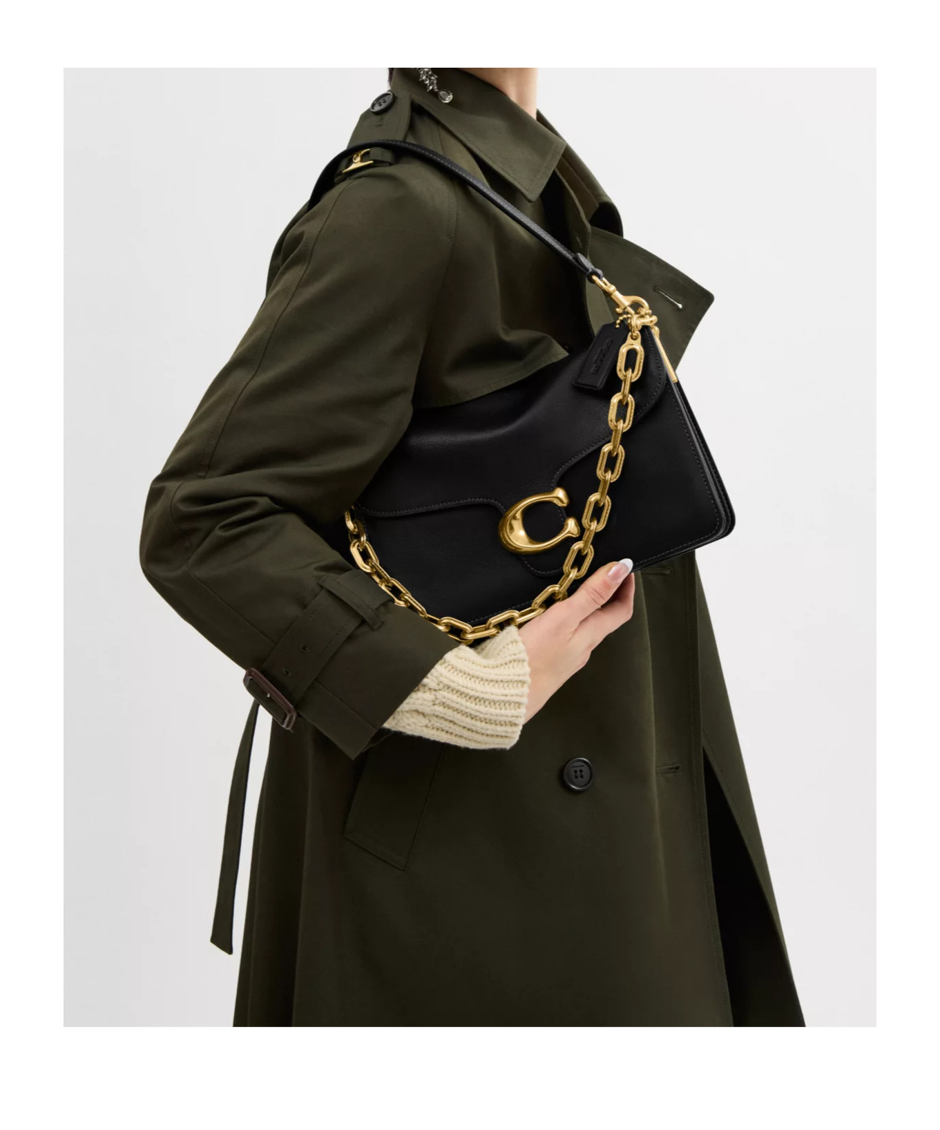 Coach Clamshell Crossbody Bag In Black