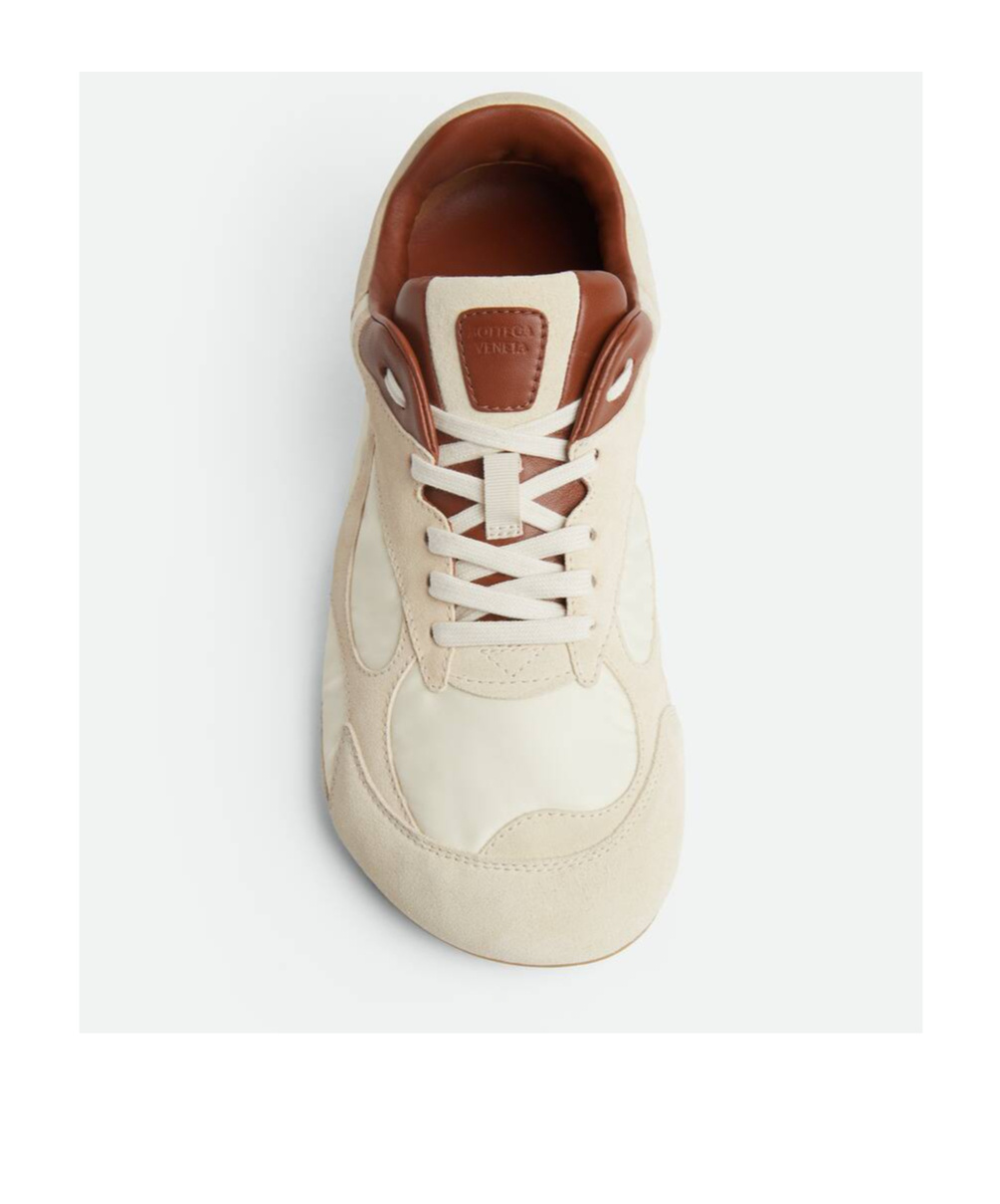 Bottega Veneta Orbit Leather-trimmed Suede And Shell Sneakers