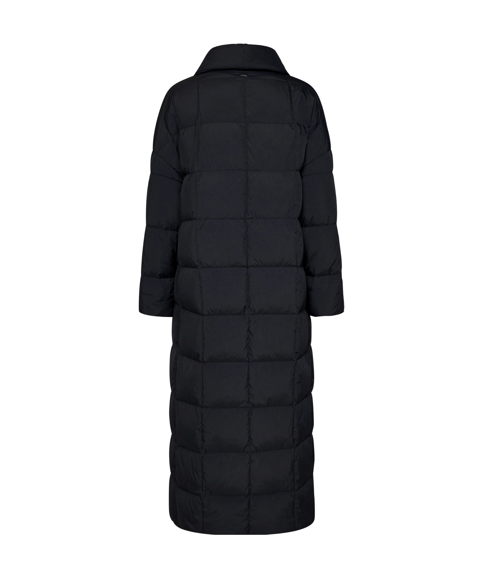 Herno Oversized Long-sleeved Down Jacket In Black