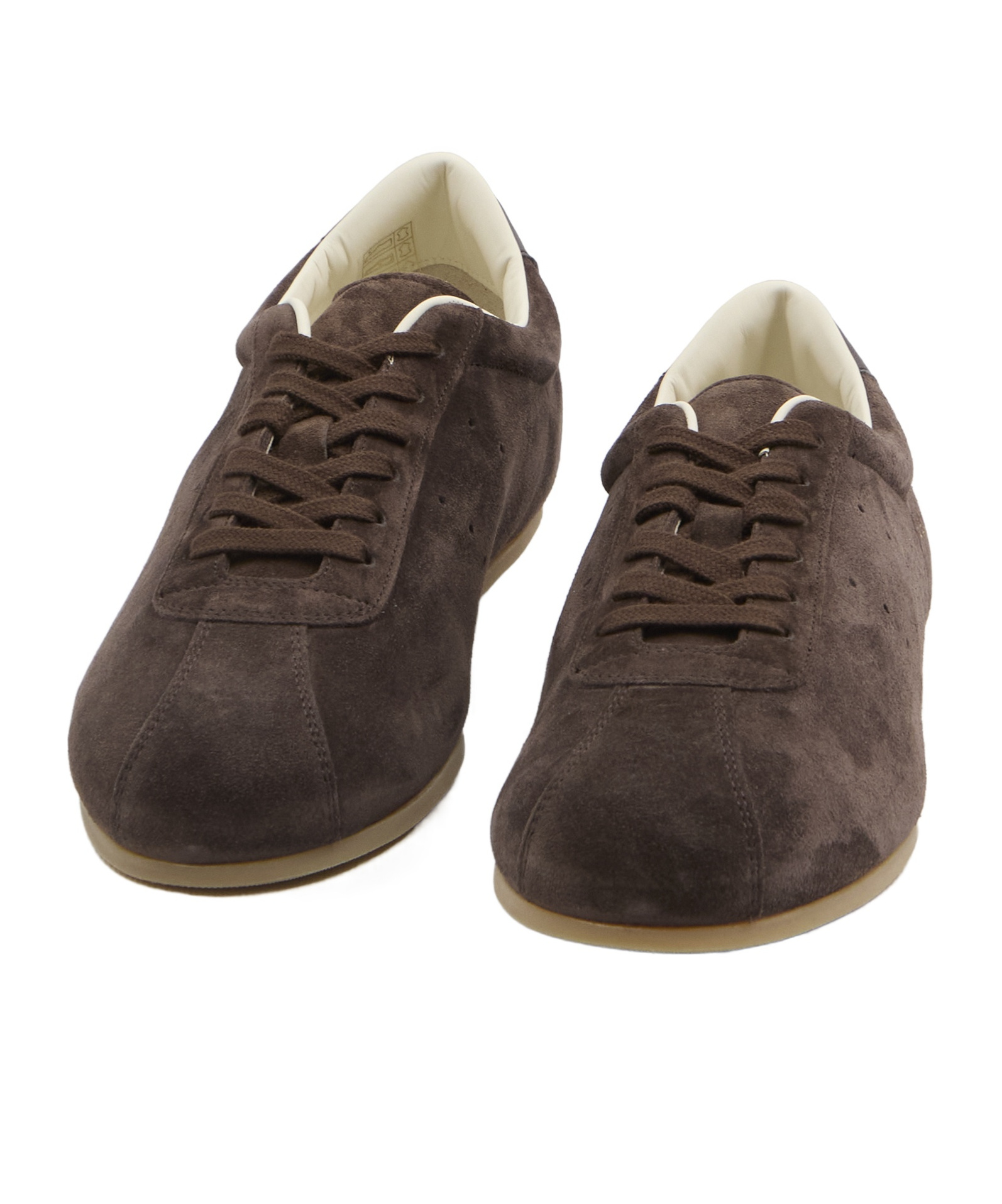 Common Projects Driving Lo Profile Leather-trimmed Suede Sneakers In Brown
