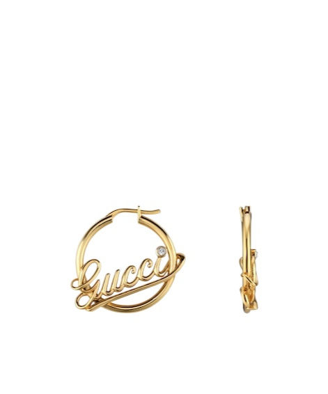 Gucci Loop Earrings In Yellow