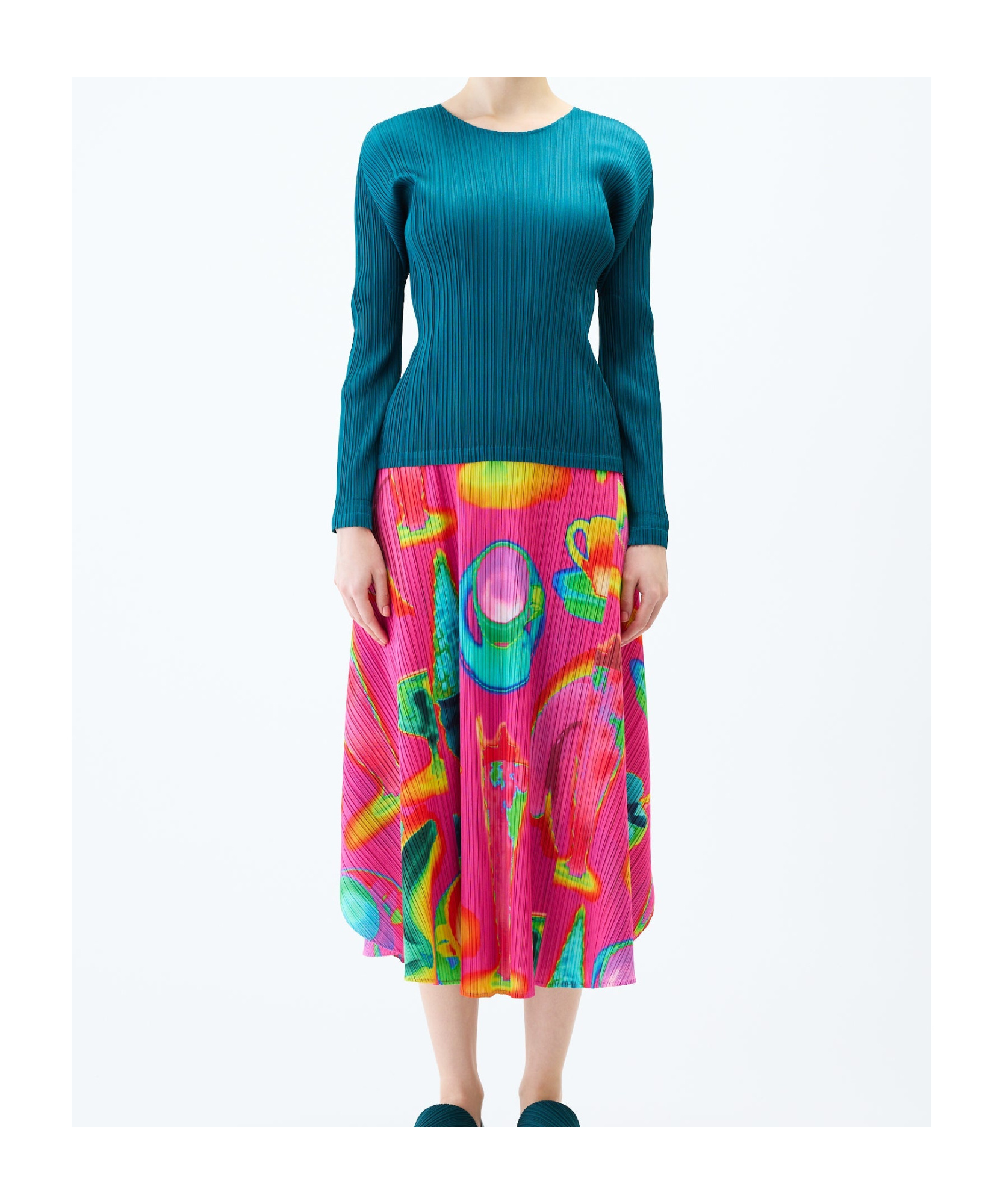 Issey Miyake Thermal Foods Skirt In Multicolor