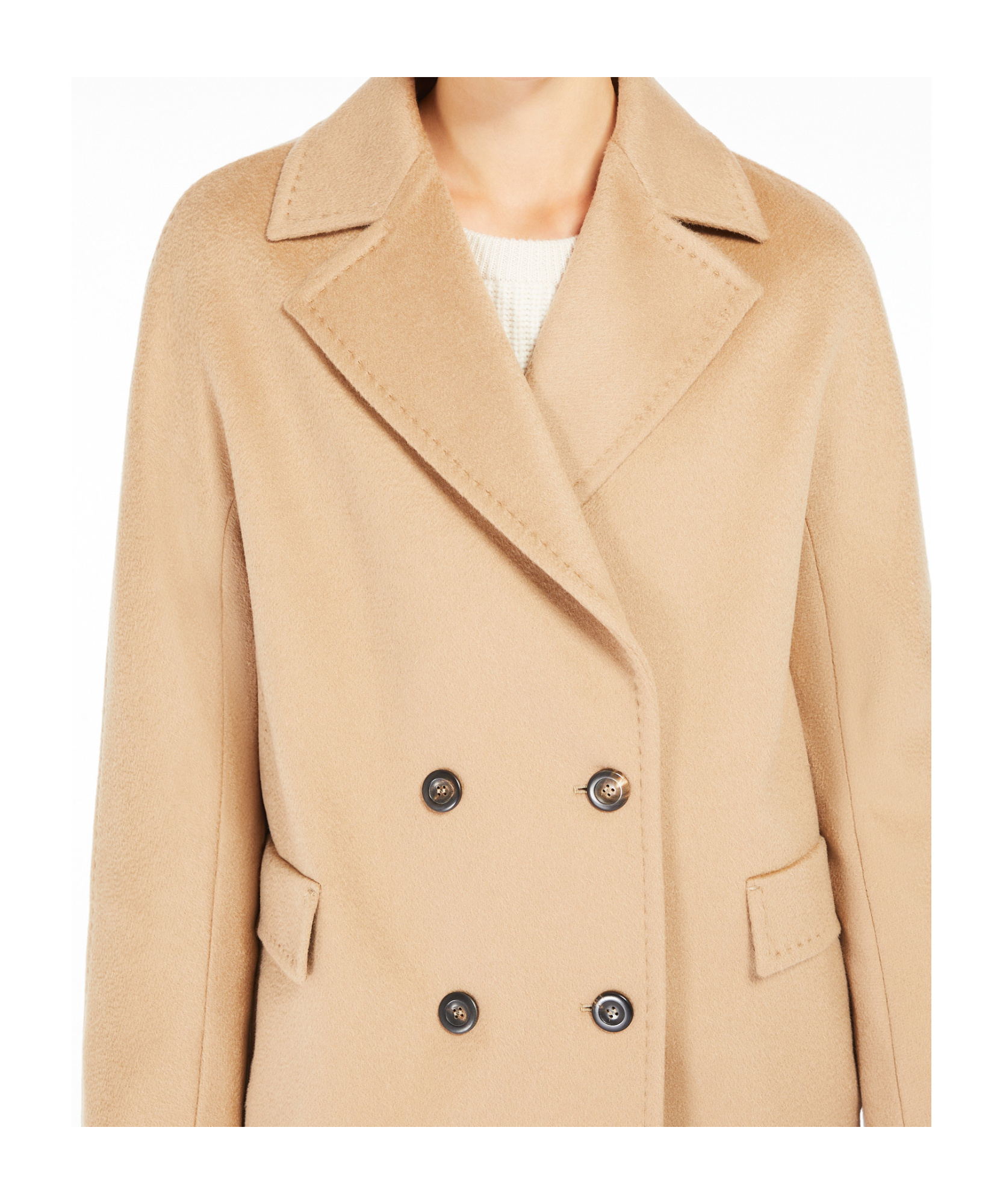 Max Mara Astro Cashmere Coat In Nude