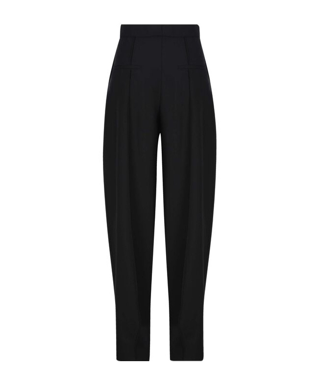 Loewe High-waist Tapered Trousers In Black