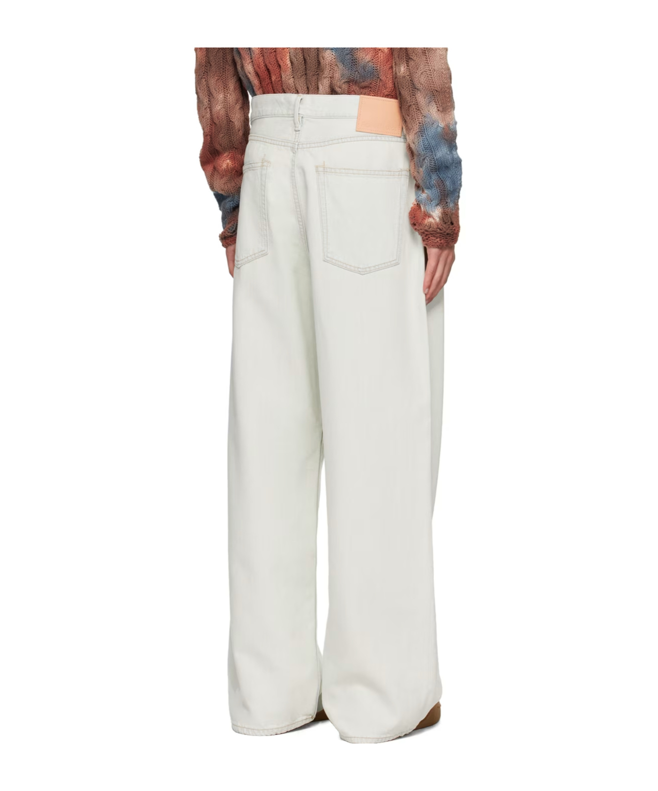 Acne Studios Blue Five-pocket Jeans In White
