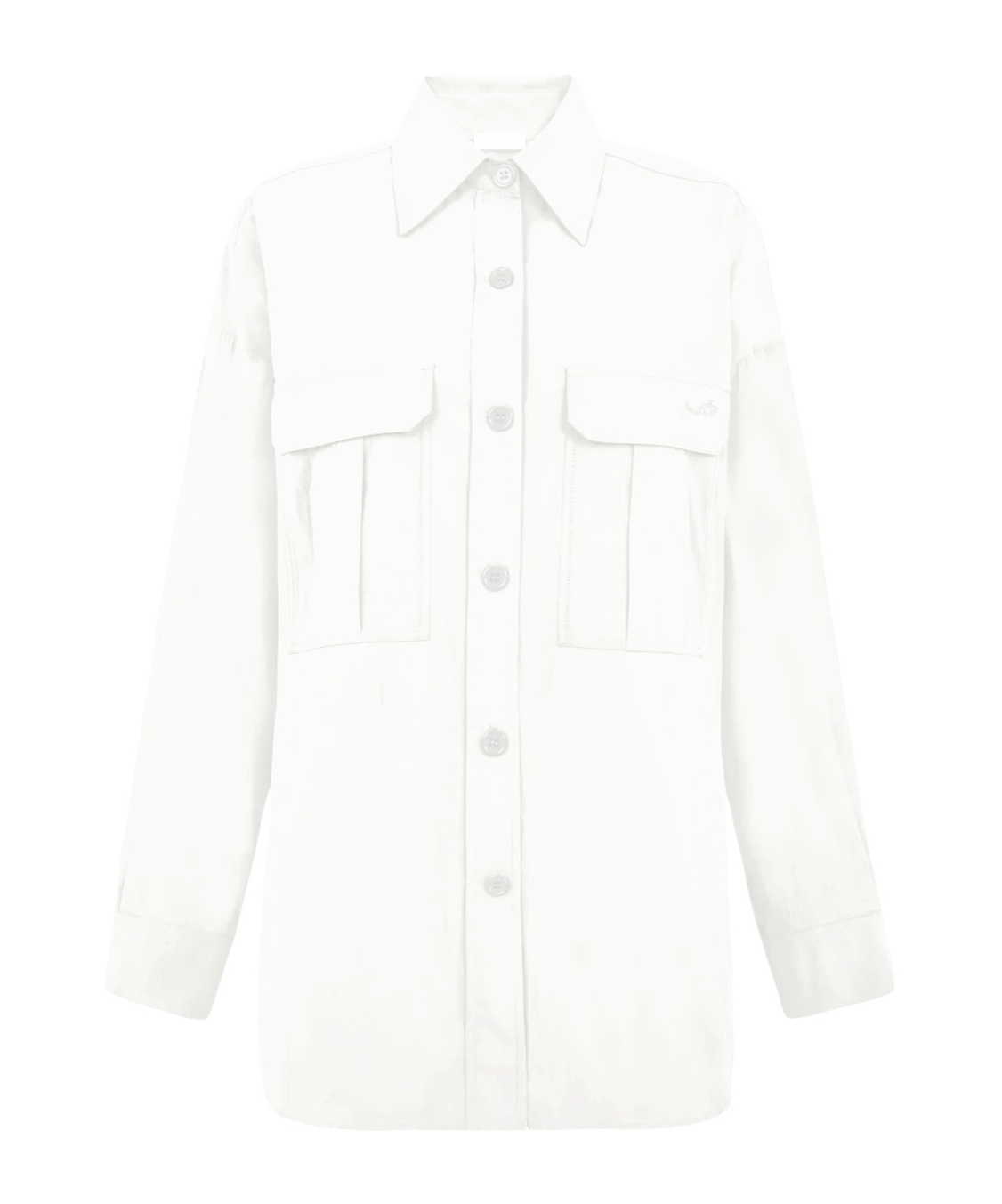 P.a.r.o.s.h . Ninja Cotton Shirt Pocket In White