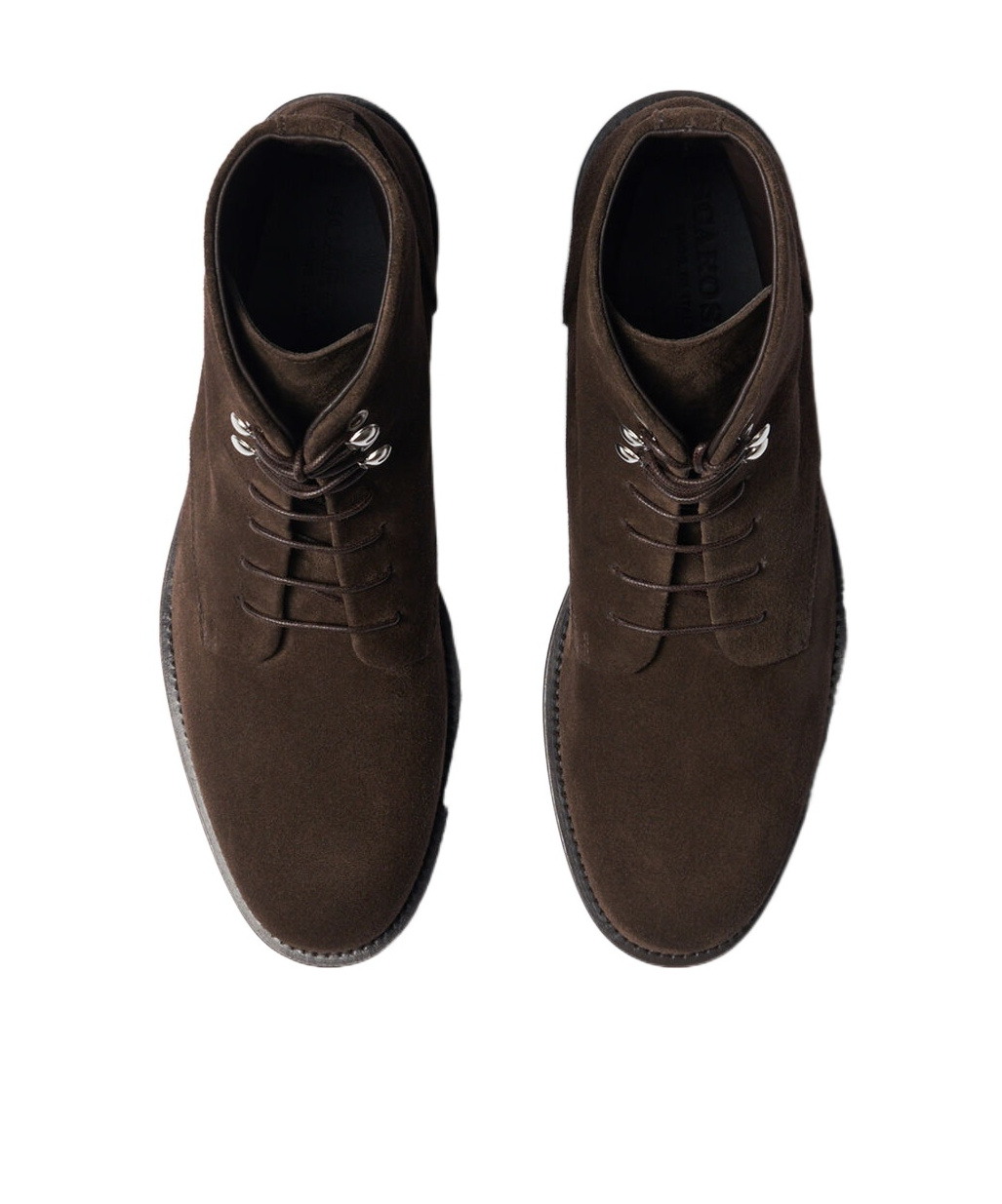 Scarosso Eva Laced Boots In Brown