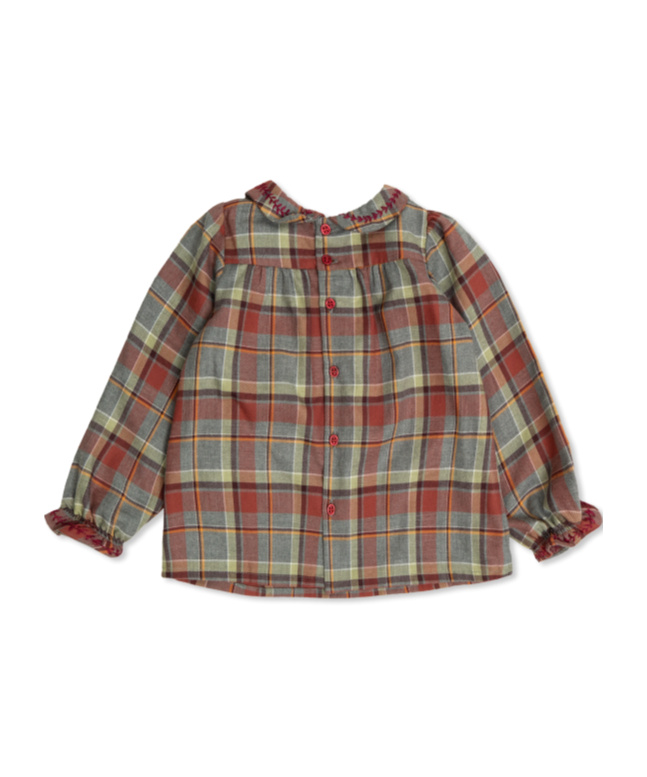 Bonpoint Kids' Long Sleeve Shirt In Brown