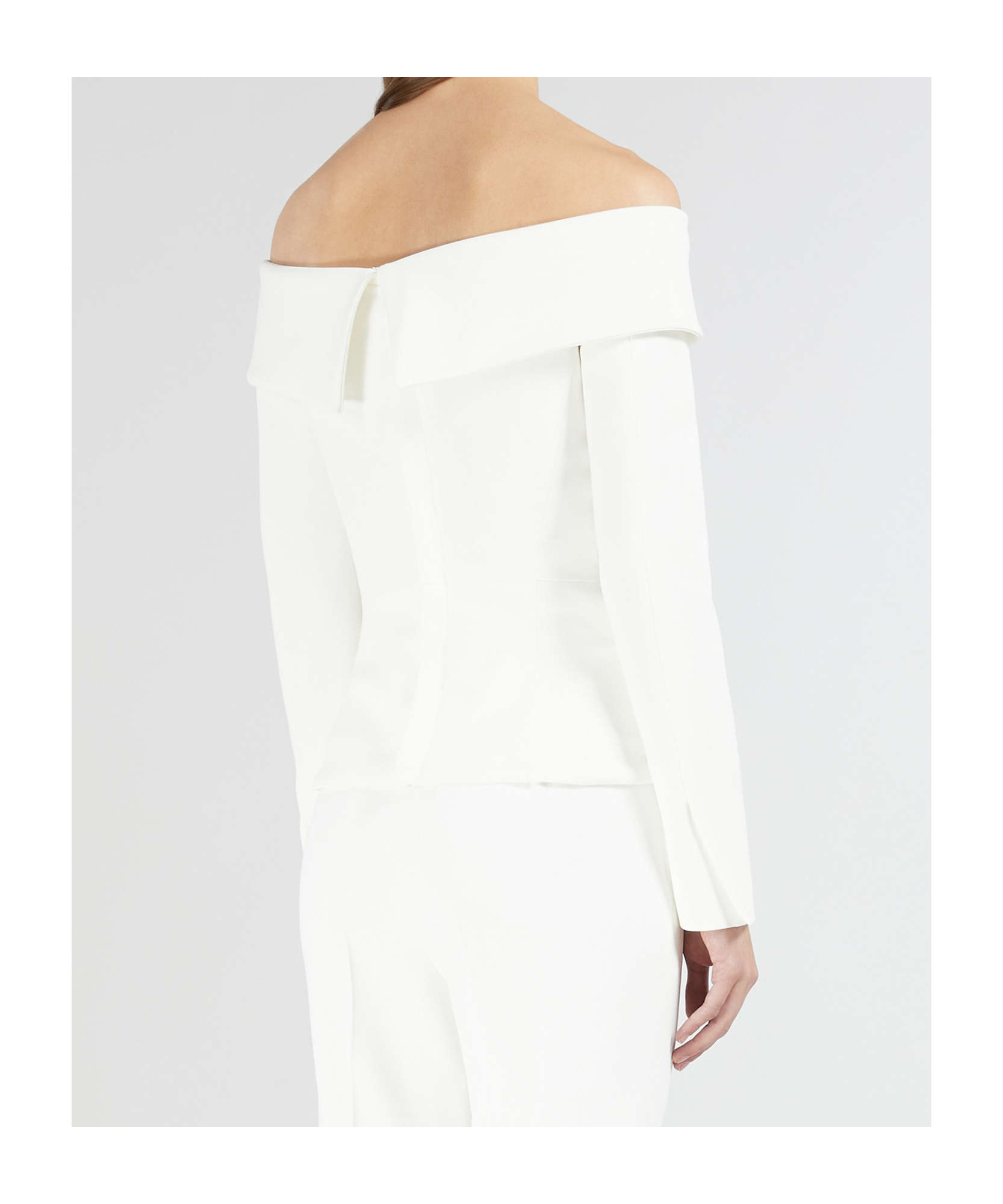 Max Mara Bridal Off-shoulder Cady Blazer In Neutral