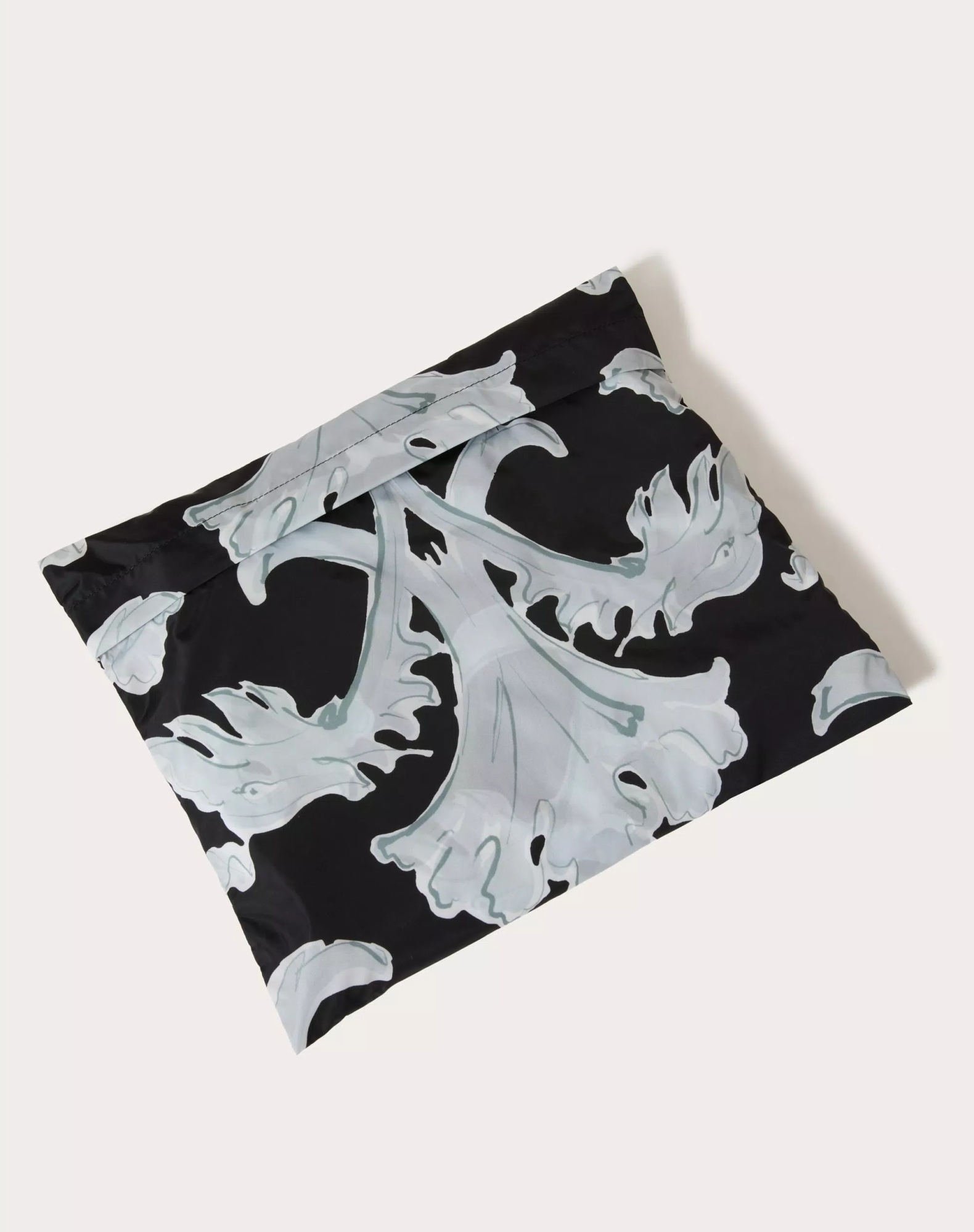 Valentino Nylon Swimsuit With Metamorphos Wall Print In Green