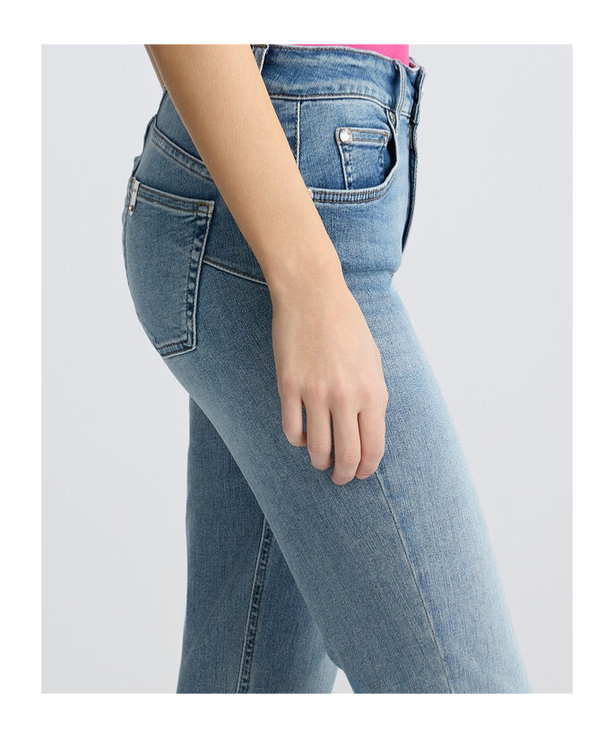 Liu •jo Liu Jo High-waisted Bootcut Jeans With Stonewash Finish In Blue