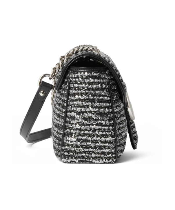 Gucci Gg Marmont Small Shoulder Backpack In Gray