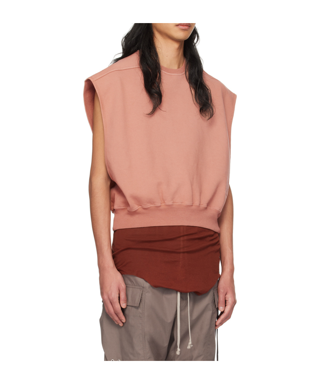 Rick Owens Drkshdw Pink Tatlin Sweatshirt In Pink
